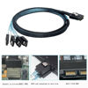 Picture of WLGQ Array Disk Cable Mini SAS 36Pin (SFF-8087) to 4 SATA 7Pin Cable, Mini SAS Host/Controller to 4 SATA90° Elbow Target/Backplane, 1M(3.3FT)