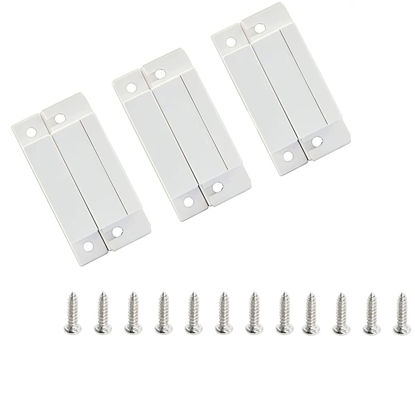 Picture of MC-31 NC Surface Mount Wired Security Window Door Contact Sensor Alarm Magnetic Reed Switch, for Home Security and Burglar Alarm Systems, Sets of 3, White