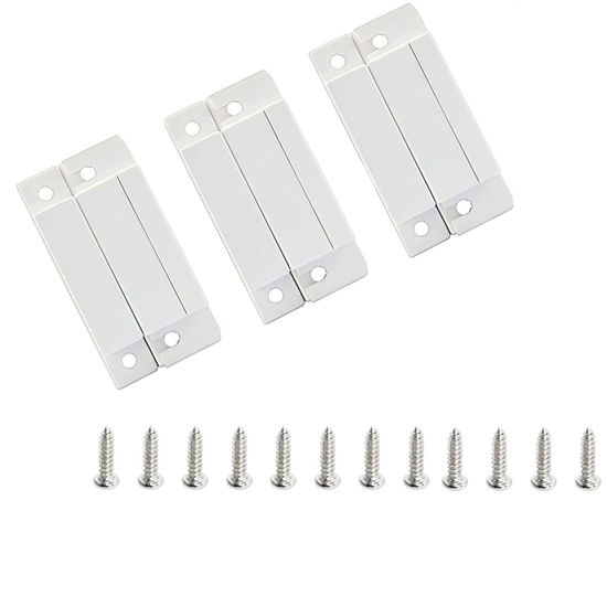 Picture of MC-31 NC Surface Mount Wired Security Window Door Contact Sensor Alarm Magnetic Reed Switch, for Home Security and Burglar Alarm Systems, Sets of 3, White