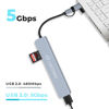 Picture of LUKCOZMO USB Hub USB C Hub USB Splitter 7 in 1 USB Extender with 4 USB Port 1 USBC Port TF/SD Card Reader Audio Output Compatible with MacBook/Pad Pro/Dell/HP Laptop/Phones…
