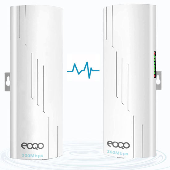 Picture of Wireless Bridge Point to Point Outdoor for Starlink Satellite Internet Extension, 5.8GHz 100Mbps Starlink WiFi Extender,Outdoor Access Point, 3KM Ethernet Bridge with 2 RJ45 LAN Port 2-Pack