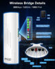 Picture of Wireless Bridge Point to Point Outdoor for Starlink Satellite Internet Extension, 5.8GHz 100Mbps Starlink WiFi Extender,Outdoor Access Point, 3KM Ethernet Bridge with 2 RJ45 LAN Port 2-Pack