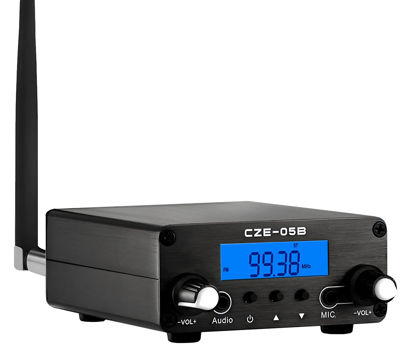 Picture of CUIAMAO FM Transmitter for Church Drive-in Movie Long Range Stereo Transmitter for Parking Lot, Lights Show Fireworks Display,School, Supermarket Event