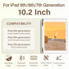 Picture of BQDIYOO Keyboard Case for iPad 9th Generation/iPad 8th Generation/iPad 7th Generation(2021/2020/2019), 10.2 inch iPad 9/8/7 Case with Keyboard, Auto Wake Sleep Case with Pencil Holder, White