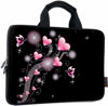 Picture of iColor 14 15 15.4 15.6 inch Laptop Bag Case Handle chromebook case Sleeve Computer Protect Case Pouch Holder Notebook Sleeve Neoprene Chromebook Cover Soft Carring Travel Case Pink Heart ICB-19