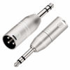 Picture of tisino 1/4" TRS to XLR Adapter, Balanced Quarter Inch 6.35mm Male to XLR Male Adapters - 2 Pack