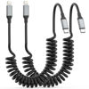Picture of Coiled USB C to Lightning Cable 2 Pack, [MFi Certified] Retractable USB C iPhone Charger PD Fast Charging for Car, Short Type C to Apple CarPlay Cord for iPhone 14 13 12 11 Pro Max XR XS 8 SE iPad