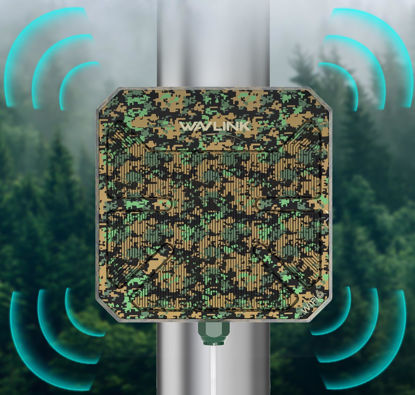 Picture of WAVLINK 2025 AX3000 Outdoor WiFi Extender, Long-Range WiFi 6 Repeater/Access Point with Dual Band/PoE/IP67 Waterproof Supports Up to 256 Devices for Garage, Yard, RV(Camo)