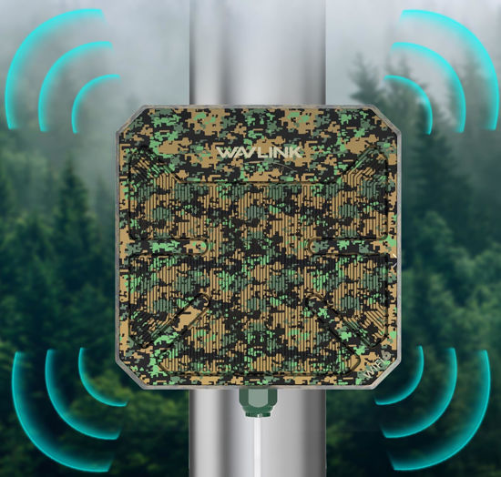 Picture of WAVLINK 2025 AX3000 Outdoor WiFi Extender, Long-Range WiFi 6 Repeater/Access Point with Dual Band/PoE/IP67 Waterproof Supports Up to 256 Devices for Garage, Yard, RV(Camo)