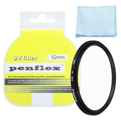 Picture of PATIKIL 52mm UV Filter, 1 PCS UV Protection Filter Slim UV Protection Camera Lens Filter Aluminum Optical Camera Accessory Crystal Clear Pics for 52mm Camera Lens Filter Photography