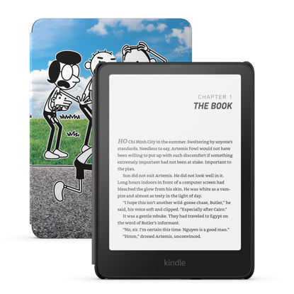 Picture of All-new Amazon Kindle Paperwhite Kids (16 GB) - Larger 7" glare-free display. Kids read an average of 1+ hour per day with Kindle - Diary of a Wimpy Kid
