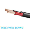 Picture of Jienk 2Pcs 3FT 16AWG Right Angle DC Power Pigtails Cable, 5.5mm x 2.5mm Male Barrel Jack Plug to Bare Wire Open End Repair Cable for CCTV Security Camera,DVR,LED Strip Light Power Supply Replacement