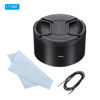 Picture of PATIKIL 67mm Lens Hood, Long Focus Frosted Surface Anti-Reflective Inside Hood with 72mm Lens Cap and Cleaning Cloth for Camera Lens, Black for Nikon, for Fujifilm, for Pentax, for Leica