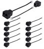 Picture of Yumiwoow Phone Line Splitter,Telephone Splitter,with RJ11 6P4C Plugs,Suitable for Telephone,Fax Machine (Black /12 Pack)