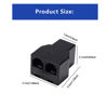 Picture of Yumiwoow Phone Line Splitter,Telephone Splitter,with RJ11 6P4C Plugs,Suitable for Telephone,Fax Machine (Black /12 Pack)
