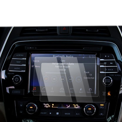 Picture of Karltys 2 Pack Screen Protector for 2021-2024 Nissan Kicks SV SR /16-24 Murano /16-24 Maxima /20-24 Versa 8-Inch Touchscreen, Anti Fingerprint Tempered Glass Protector for Nissan Kicks Accessories