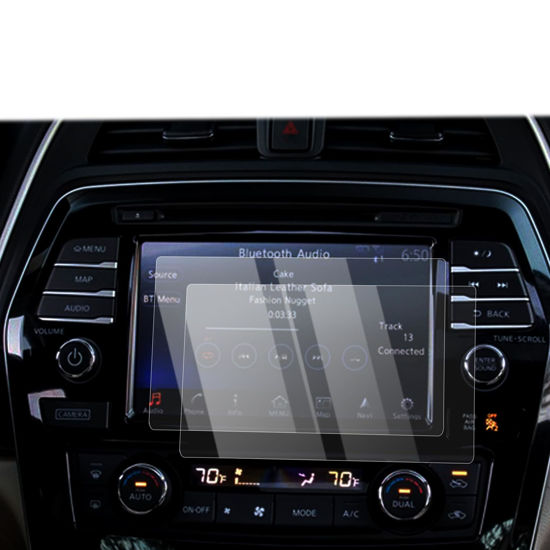 Picture of Karltys 2 Pack Screen Protector for 2021-2024 Nissan Kicks SV SR /16-24 Murano /16-24 Maxima /20-24 Versa 8-Inch Touchscreen, Anti Fingerprint Tempered Glass Protector for Nissan Kicks Accessories