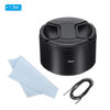 Picture of PATIKIL 62mm Lens Hood, Long Focus Frosted Surface Anti-Reflective Inside Hood with 67mm Lens Cap and Cleaning Cloth for Camera Lens, Black for Nikon, for Fujifilm, for Pentax, for Leica