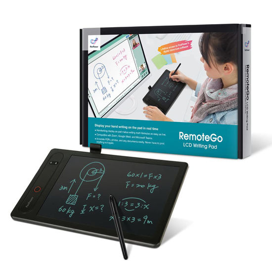 Picture of PenPower RemoteGo LCD Writing Pad | LCD Panel | Visible Handwriting | Video & Voice Comment on PDF | Annotation, Screen Recording and Math Formula Recognition | Pen Tablet for Adults