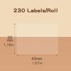 Picture of NIIMBOT B1 Label Tape B21 Transparent Labeling Tape 1.57" X 1.18" (40x30mm) Thermal Label Print Paper NIIMBOT Labels for Barcode/Address/Mailing/Logo/Business/Home Tag, 230 Labels/Roll, Clear