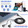 Picture of USB Headphone for PC Laptop Magnetic 7.5ft Wired Earbuds Computer Headset with Microphone Control Mute Mic Lightweight Noise Isolate Cord in-Ear Gaming Earphone for MacBook Pro Office Work School Zoom