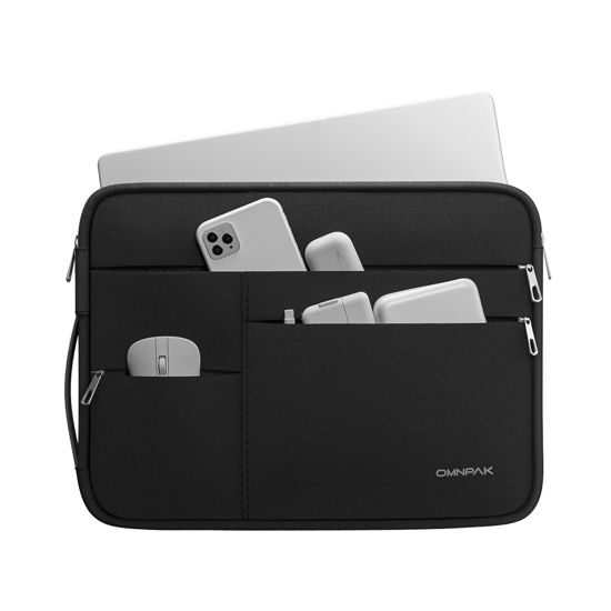Picture of Omnpak for 13.6 inch MacBook Air Case Sleeve Compatible with MacBook Air 13.6 M3/M2/M1,MacBook Pro 13 M2/M1,14 inch MacBook Pro (M4/M3/M2/M1 Pro/Max),Water Repellent Laptop Case with Handle