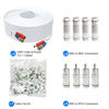 Picture of Aimyzii BNC Cable 100ft 4 Pack BNC Video Power Cable,Security Camera Cable for CCTV Camera DVR Security Systems(Included 8X BNC Adapters,100 Pcs Cable Clips)-White