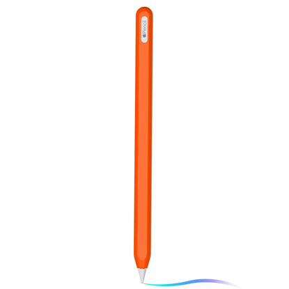 Picture of Ultra Thin Silicone Skin Cover Compatible with Apple Pencil 2nd Gen, Protective Silicone Case for iPad Pro 11 12.9 inch 2018 Pencil Case Shockproof Soft Silicone Sleeve (Orange)