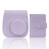 Picture of Frankmate Instant Camera Case Compatible with Fujifilm Instax Mini 11/9/8/8+ PU Leather Bag with Pocket and Adjustable Shoulder Strap Mini Photo Album (Purple)