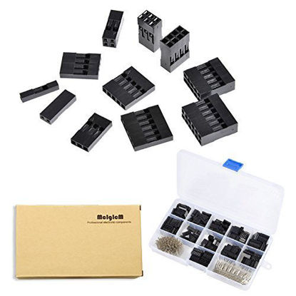 Picture of MCIGICM 620Pcs 2.54mm Pitch SM Housing Connector Male Female Crimp Pins Adaptor Assortment jst Connector kit