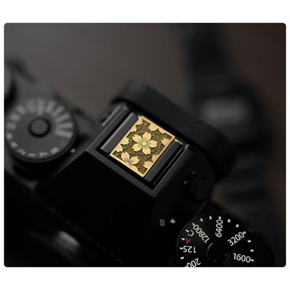 Picture of Camera hot Shoe Cover,Sakura Hot Shoe Cover Camera Shutter Button for XE4/XT5/XPRO2/XA7/X100V/X100F/XA5/XE3 (Sakura Style hot Shoe Cover)