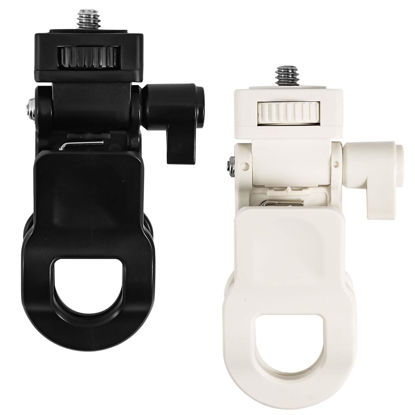 Picture of 2pcs Selfie Light Clip, Anti-Slip for Monitor Mount with 1/4 Universal Screw Multiple-Use Camera Clamp Phone Light Holder Attachment for Laptop Tripod Live Stream