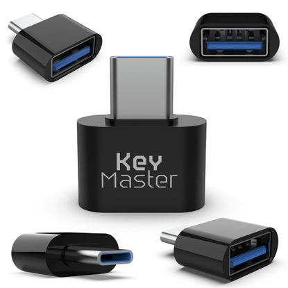 Picture of USB C to USB A Adapter (5 Pack); Inexpensive Economy Pricing for Bulk Purchases; Convert USB port for Laptop, Phone, Computer, Keyboard; USBC to USBA; USB-C Male to USB-A Female 2.0 Adapter