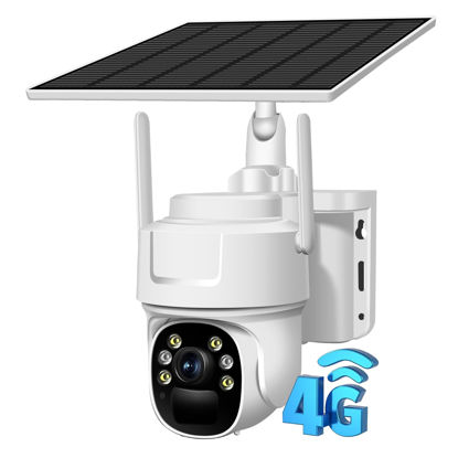 Picture of runofast 4G LTE Cellular Security Camera,No WiFi Outdoor Camera Includes SIM Card,Pan Tilt,Wireless Solar Powered,2K HD Night Vision,2-Way Talk,Motion Detection,Playback on Phone-US Version