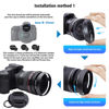 Picture of 55mm Lens Hood,55mm Metal Camera Lens Hood Compatiable All Brands Ø Lenses with 55mm Filter Thread.