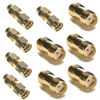 Picture of exgoofit SMA Male to SMA Male Plug Connector 5-Pack + SMA Female to SMA Female 5-Pack Jack RF Coaxial Adapter Connector