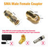 Picture of exgoofit SMA Male to SMA Male Plug Connector 5-Pack + SMA Female to SMA Female 5-Pack Jack RF Coaxial Adapter Connector