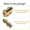 Picture of exgoofit SMA Male to SMA Male Plug Connector 5-Pack + SMA Female to SMA Female 5-Pack Jack RF Coaxial Adapter Connector