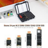 Picture of High Capacity 24 Slots M.2 2280 2260 2242 2240 2230 Case, Sturdy M.2 NVMe SSD Card Case with Label & Notepaper, Water-Resistant & Shockproof M.2 2280 SSD Holder Vertical Style M.2 Drive Organizer Box