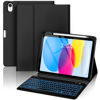 Picture of BLUTLOTUS for iPad 10th Generation Case with Keyboard 10.9 Inch - 7 Colors Backlit Wireless Detachable Folio Keyboard Cover with Pencil Holder for New iPad 10th Gen 2022 (Black)