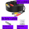 Picture of 5iktery 8 Pack 15M/50ft Video Power Cables BNC Cables Surveillance Camera Cables for CCTV Security DVR System, Free 16x BNC Connectors and 100pcs Cable Clips