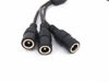 Picture of HUALAND 2 Pack Black 1 Male to 3 Female 5.5x2.1 Splitter CCTV DC Power Supply Splitter Cable,DC Y Splitter Cable