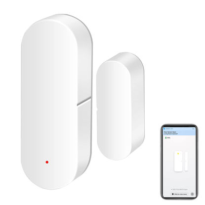 Picture of WiFi Door Sensor: Smart Door Open/Closed Detectors, Wireless Window Sensor with App Notification Alert, Contact Sensor for Home Security, Compatible with Alexa Google Assistant (1pack)