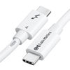 Picture of Cable Matters [Intel Certified] 40Gbps Thunderbolt 4 Cable 2.6ft with 8K Video and 100W Charging in White - 0.8m, Compatible with USB4, Thunderbolt 3 Cable and USB-C