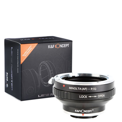 Picture of K&F Concept AF to E Mount Lens Adapter, Manual Lens Mount Adapter for Sony Alpha AF MA Lens to Pentax Q PQ P/Q Q-S1 Q10 Q7 Mount Camera