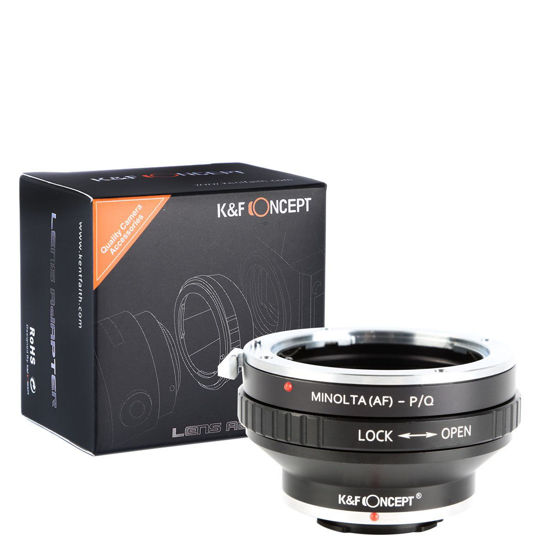 Picture of K&F Concept AF to E Mount Lens Adapter, Manual Lens Mount Adapter for Sony Alpha AF MA Lens to Pentax Q PQ P/Q Q-S1 Q10 Q7 Mount Camera