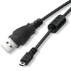 Picture of LEAGY 2.0 USB Digital Camera Cable, A to Mini-B 8-Pin USB Cable with Ferrites for Sony, Pentax, Panasonic, Nikon, Fujifilm Digital Camera, 6.6ft, Black