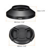 Picture of PATIKIL 39mm Lens Hood, Wide Angle Matte Surface Anti-reflective Inside Hood with 62mm Lens Cap and Cleaning Cloth for Camera Lens, Black for Nikon, for Fujifilm, for Pentax, for Leica