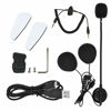Picture of HuanGou BT-S2 Motorcycle Bluetooth Headset Intercom Type-C Interface Boom Microphone Earphone Audio Cable Charger Cable Mounting Clip Velcro Kits Accessories