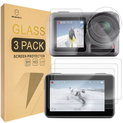 Picture of Mr.Shield [3-PACK] Screen Protector For DJI OSMO Action 3 Camera [Tempered Glass] Screen Protector [0.3mm Ultra Thin 9H Hardness 2.5D Round Edge]